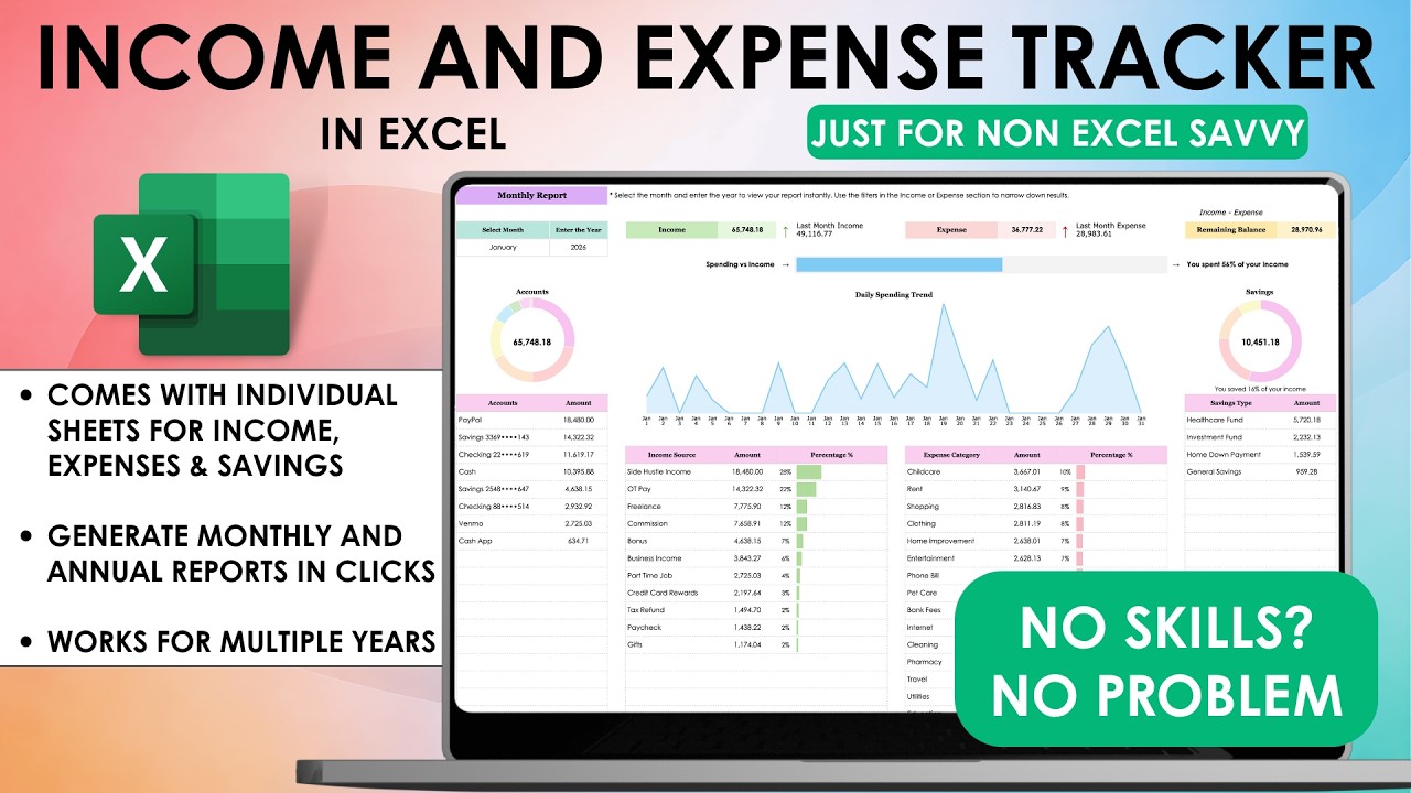 Income and Expense Tracker | Full Tutorial - YouTube