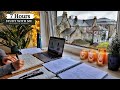 7 HOUR STUDY WITH ME on a RAINY DAY | Background noise, 10-min Break, No music, Study with Merve