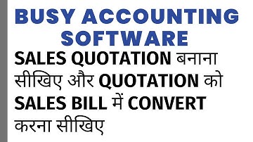 HOW TO CREATE SALES BILL QUOTATION  AND CONVERT IN SALES BILL