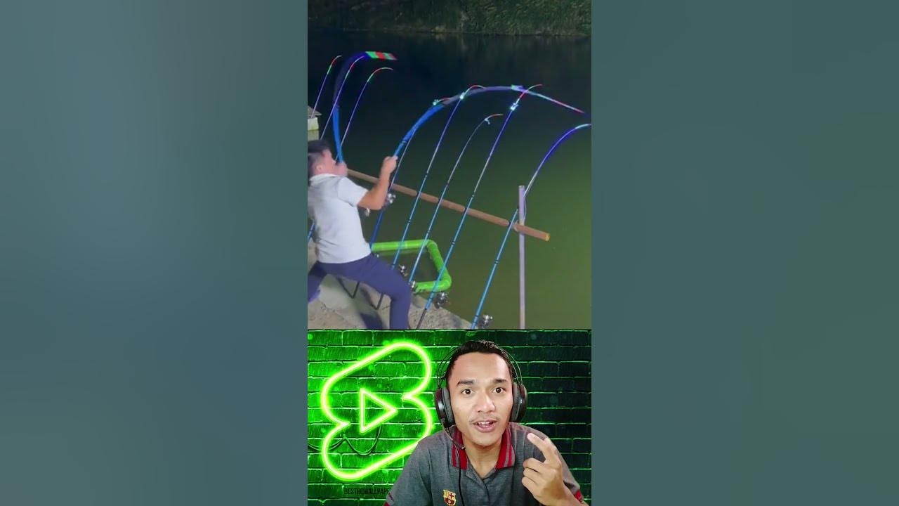 Mancing ikan 1 Joran ❌ Mancing Ikan 10 Joran ✅ #shorts #mancing #fishing