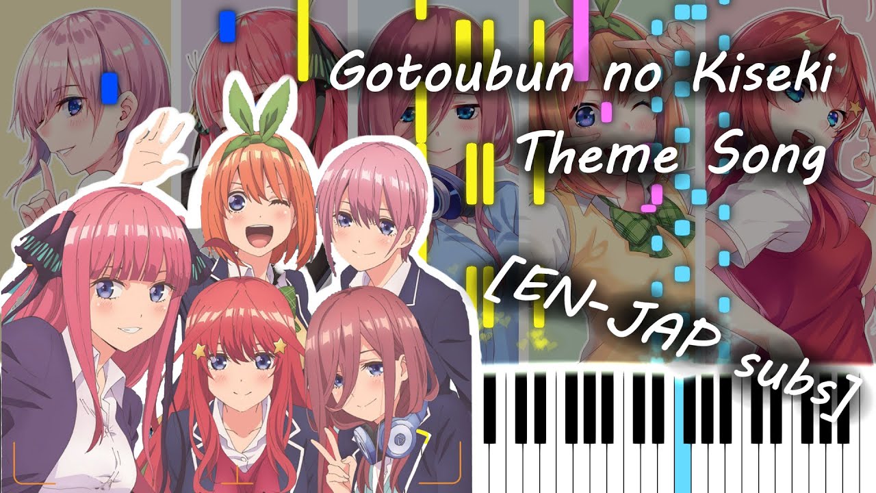 Gotoubun no Hanayome Movie OST - Gotoubun no Kiseki / 五等分の軌跡 [piano cover +  MIDI + EN-JAP-RU subs] 