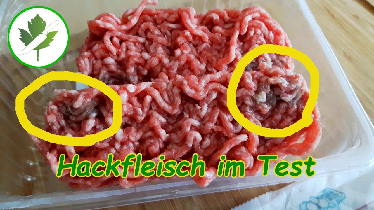 Hackfleisch stellenweise grau.