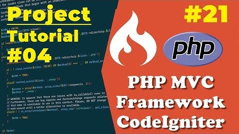 CodeIgniter PHP MVC Project Tutorial Step by Step #4 | #21