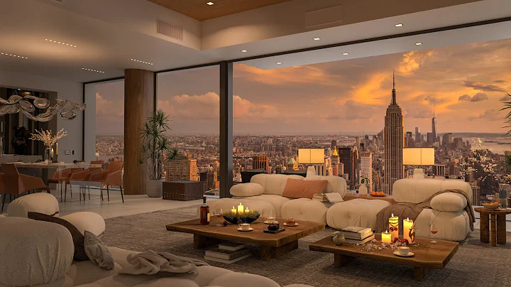 City Sunset Serenade: Jazz Harmony in Your Luxurious Livingroom Oasis ❄️🌇🎹 Luxury Livingroom