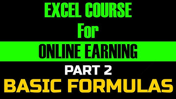 EXCEL Course | Basic Formulas | How to work on Fiverr | Training | Part 2 |  @Khaliq Mirza Official