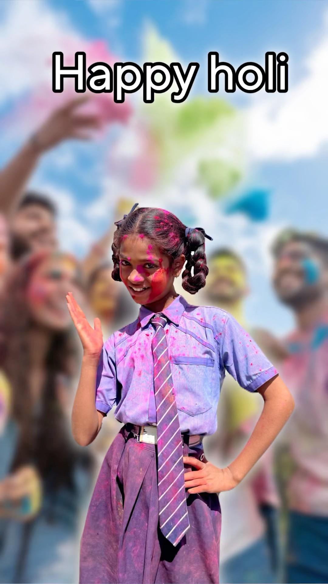 Happy holi #srindori09 #mastikipaathsala #chamelimadam #nimuda #doli #tuntun #gungun