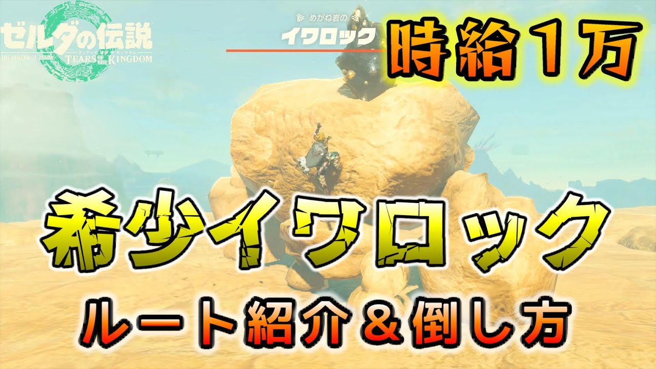 効率金策】時給1万ルピー！希少イワロックの場所と倒し方【ゼルダの 