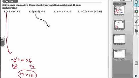 Ch 6-1 Solving inequalities by addition or subtraction