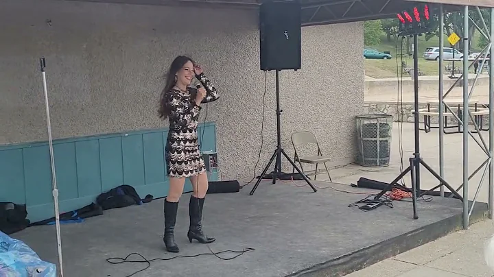Lori Minetti singing a Nancy Sinatra song on Augus...