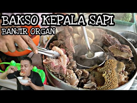 AUTO KOLESTROL FULL TETELAN !!! BAKSO KEPALA SAPI MAS YUDI  WIBISONO LOWAYU - kuliner viral gresik