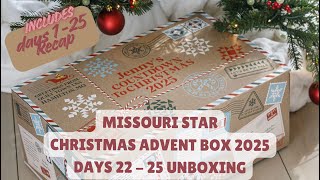 Missouri Star - Jennys Countdown to Christmas - Advent Box 2025 - Days 22-25 PLUS All Days Recap