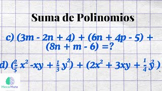 Cómo Sumar Polinomios Con Fracción