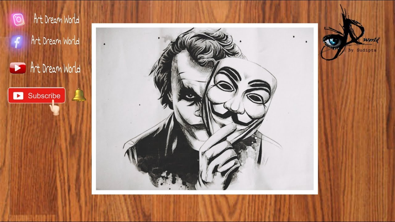 Pencil Sketch  How to draw a JOKER  EASY DRAWING  Step by Step  Joker  art drawing Marvel art drawings Batman art drawing