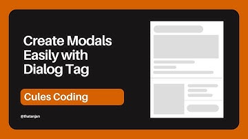 How to create modals and popups with Dialog tag in Html