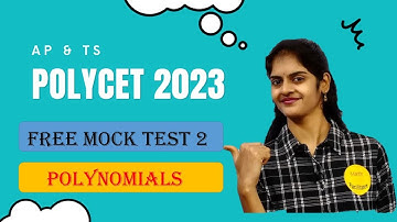 Polycet 2023 Free mock test 2| Polynomials| Telangana |AP