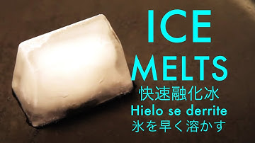 Ice Cube Melts in 10 seconds 🥵 🕒 State Changes of Matter 🧊 Hielo se derrite 🧊 氷が溶ける