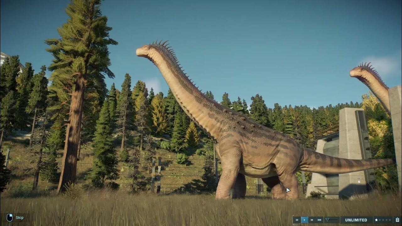 Alamosarus Exit Animation Jurassic World Evolution 2 YouTube