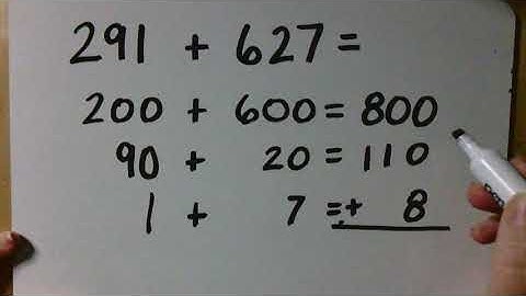 Adding Three Digit Numbers Using Partial Sums