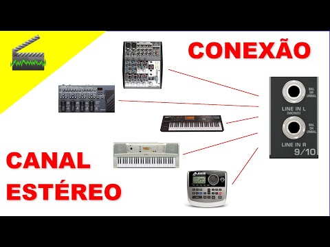 🎬 Equipamentos estéreo no canal estéreo da mesa de som