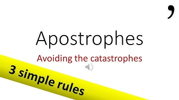 Apostrophes: Avoiding the catastrophes