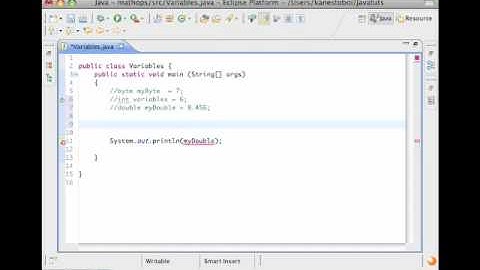 Java Video Tutorials lesson 3 - Variables and Data Types