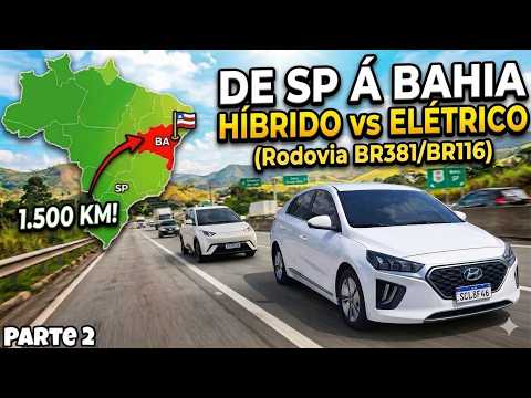 HÍBRIDO VS ELÉTRICO NA ESTRADA: NÃO ACREDITEI NESSE RESULTADO!😱
