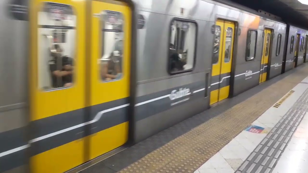 Subte Línea D - Nuevo ALSTOM 300 cabina 326 I por Est. Callao ascendente!