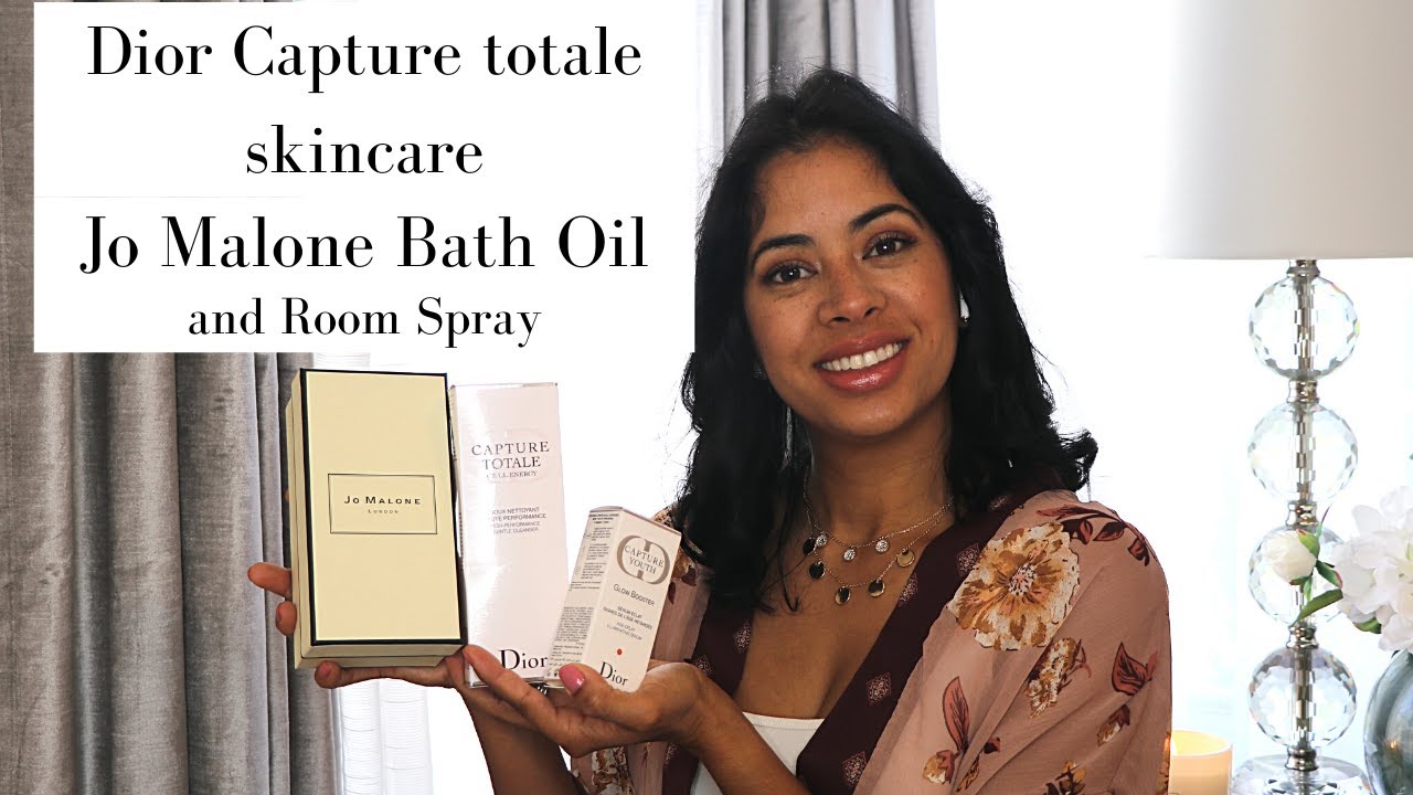 Unboxing Jo Malone bath oil and Dior Skincare capture totale from Macy