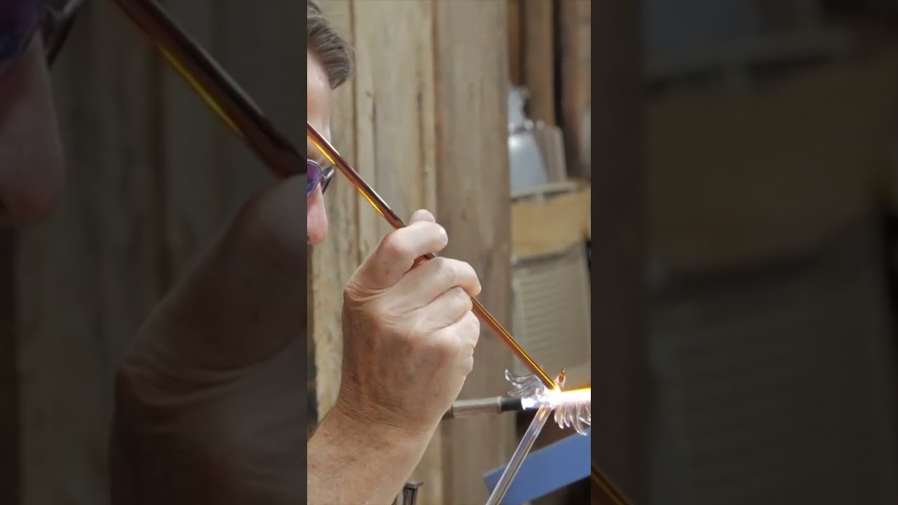 Glass blowing with Van Camp. #cave #travel #glassblowing