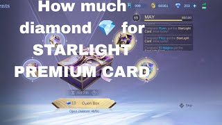 I OPEN ALL THE 50 BOXES. FOR STARTLIGHT LUCKY CHEST AND I GOT STARTLIGHT LUCKY PREMIUM CARD|MLBB|