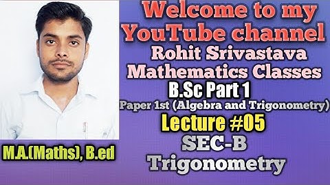 B.Sc 1st year 1st paper algebra and trigonometry chapter 1st related problems