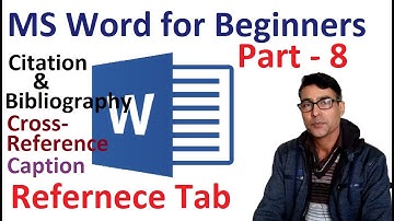 Reference Tab in MS Word in hindi | MS Word for Beginners part-8 | Citation & Bibliography in word