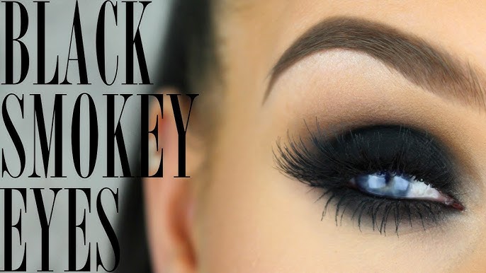 BLACK Sparkly Smokey Eye Makeup Tutorial 