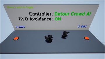 Detour Crowd AI Controller and RVO Avoidance Comparison