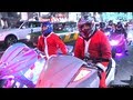 サンタの格好で爆走!ビックスクーター クリスマス ツーリング バイク ピンクな関係