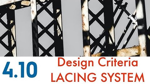 Design Criteria for Lacing System |Built-up Columns | Steel structures