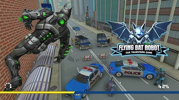 Flying Bat Robot Car Transform Game Part1