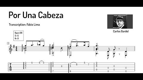 Thumbnail of Por una Cabeza - Carlos Gardel - Transcription: Fabio Lima - Partitura y Tablatura/ Tabs