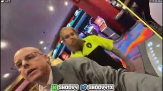 Shoovy getting pressed by security at a casino