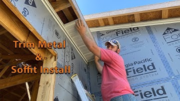 Installing F & J Trim Metal and Soffits On Our Barndominium
