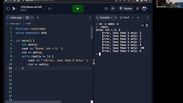 COMSC-110 Lesson: Input Validation Loops