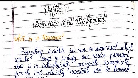 Class 10 CBSE Geography Chapter 1 (Resources and Development) Handwritten notes