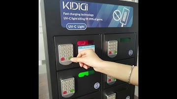 The first UV-C sterilization charging locker in production.