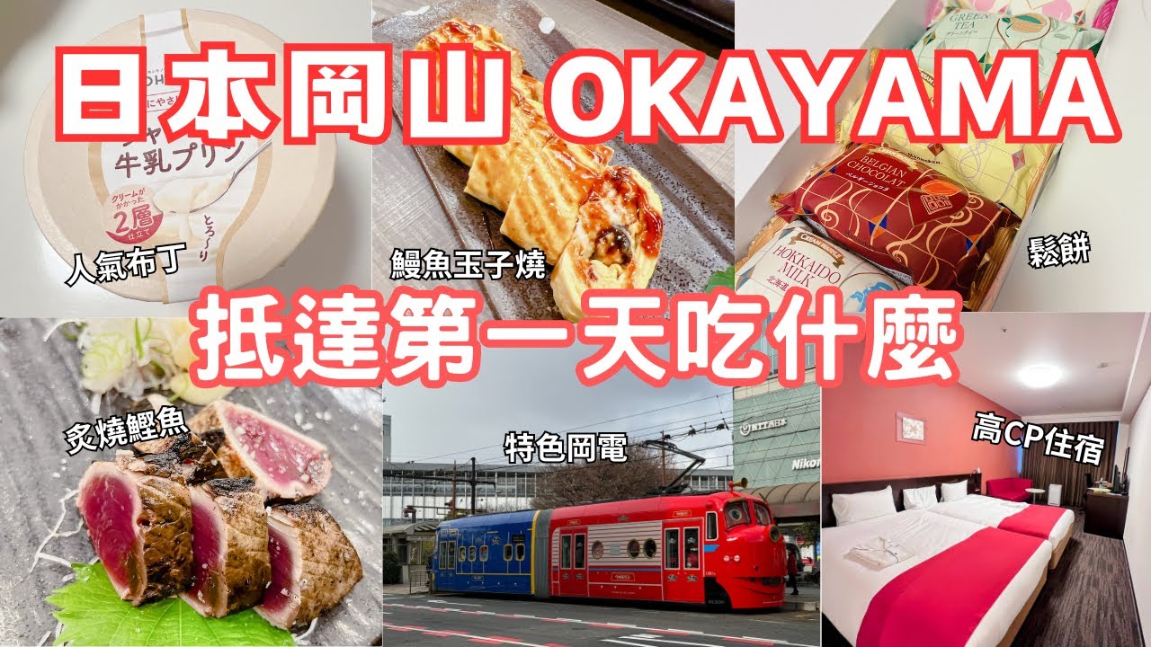 日本岡山四國自由行 EP1 車站美食甜點｜超好吃稻燒鰹魚｜AEON 超市買什麼｜DAIWA ROYNET