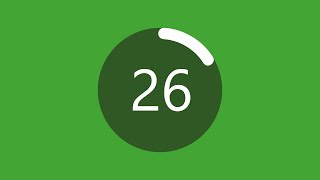 30 second progress timer countdown green screen