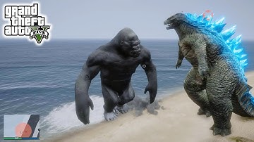 GODZILLA vs KING KONG!  The Ultimate Monster Battle in GTA 5 Mods