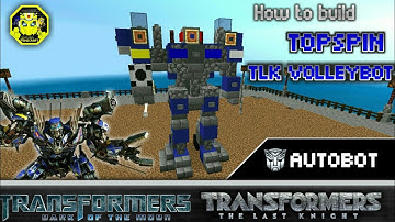 Minecraft - how to build Topspin / Volleybot Transformers 3-5 DOTM/TLK สอนสร้าง ท็อปสปิน/วอลเลย์บ๊อท