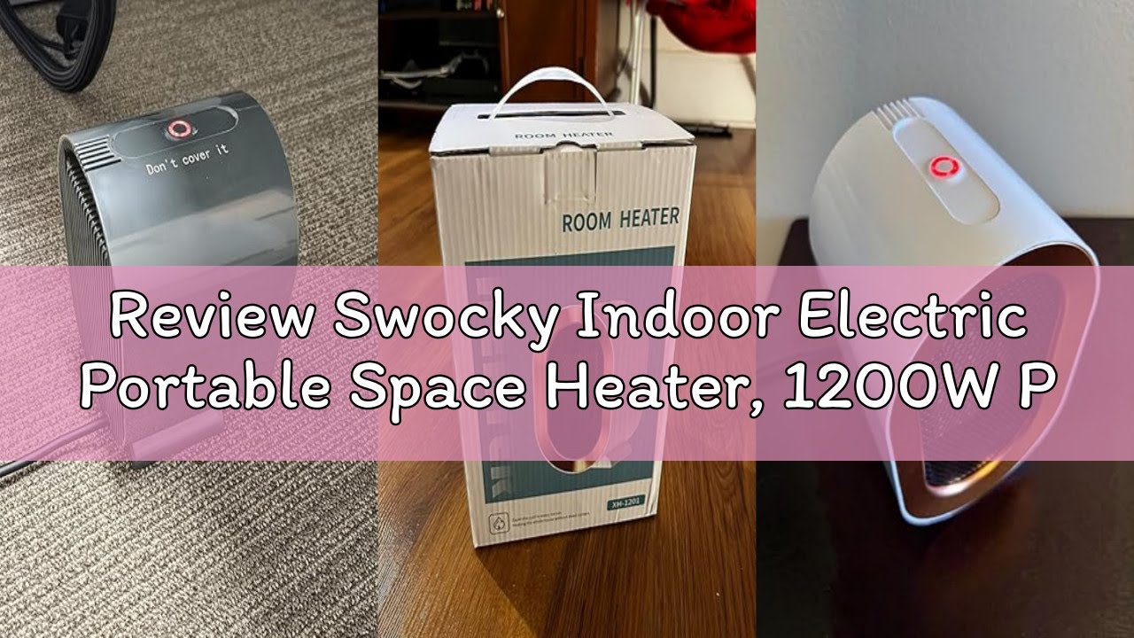 Review Swocky Indoor Electric Portable Space Heater, 1200W Personal Desk Heater, Fast Quiet Heating