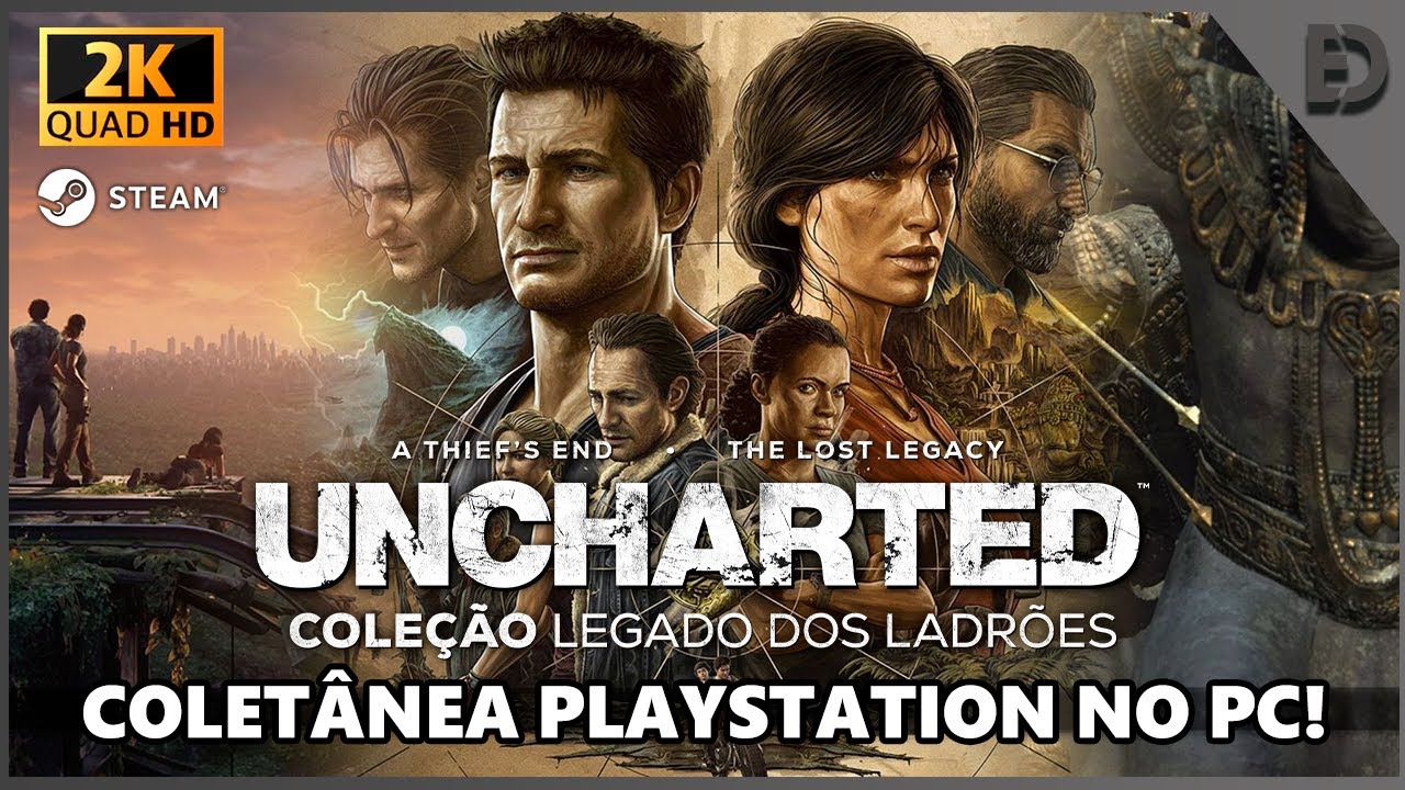 Uncharted Coleção Legado dos Ladrões rodando no PC e no PS