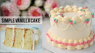 Simple Vanilla Cake with Elegant Retro Design by Mintea Cakes 67,375 views 1 year ago 10 minutes, 23 seconds